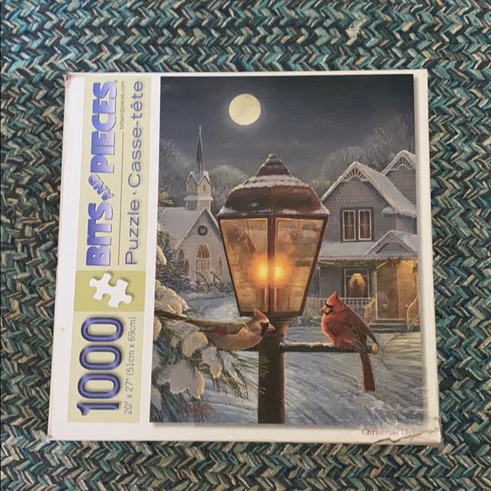 1000 Piece Puzzle Christmas Cardinal